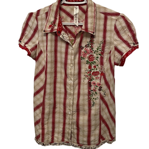 Women’s Embroidered Shirt by Point Zero Size Large